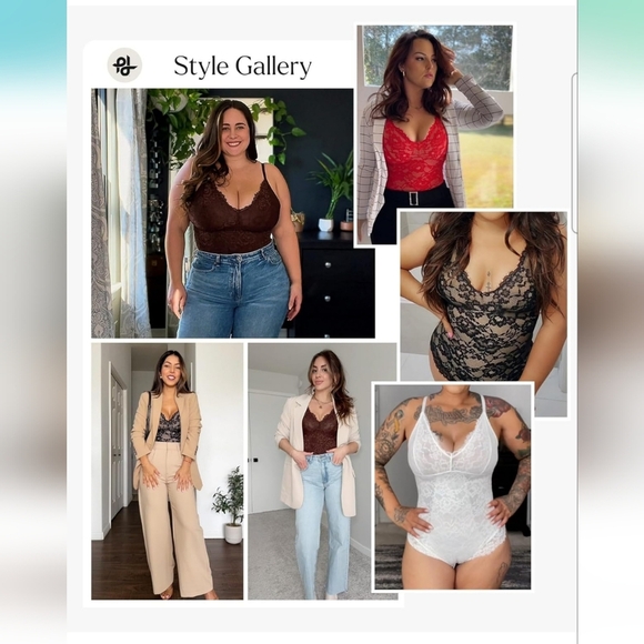 Popilush Black Lace V Neck Shapewear Tummy Control Bodysuit Size XL - Picture 2 of 12